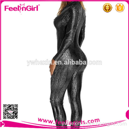 2015 Wholesale women sexy snakeskin print leather jumpsuit
Quality Choice
